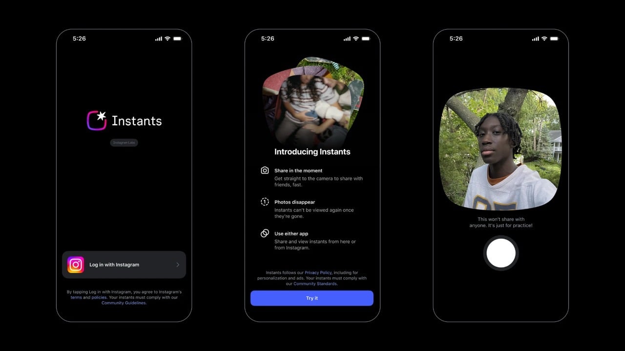 Instagram 全新應用程式 Instants 推出：主打無濾鏡即拍即傳與閱後即焚 – 免費資源網