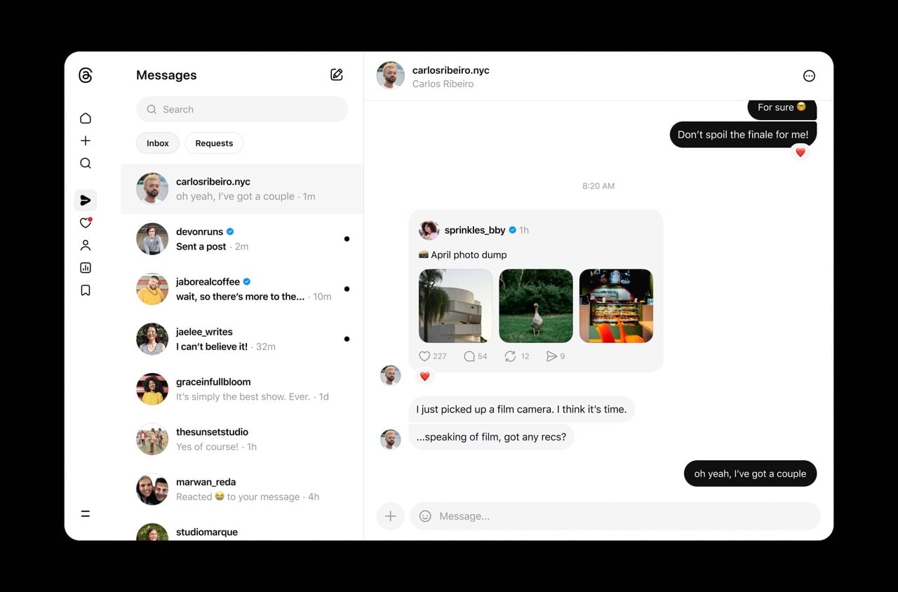 Threads 網頁版正式推出私訊功能，電腦收發訊息完整教學 – 免費資源網